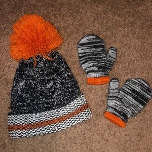 Toddler Hat & Mittens, New Without Tags